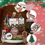 Funnymoom 17 Pcs Christmas Tiered Tray Decor Winter Tiered Tray Decor Set - Image 3