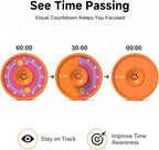 60-Minute Visual Timer, Twist to Set, Loud Battery-Powered Alarm, Bright Rotary - Image 3