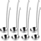 8pcs Stainless Steel Ladle 8 Oz Soup Ladle 14" long Spoon Heavy-Duty Metal by LiveNaturallyLiveBarafat