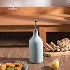 Sweejar Ceramic Olive Oil Dispenser Bottle, Opaque Oil Cruet Protects to Reduce - Image 4