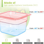 6 Pack Plastic Food Pan with Lid 1/6 Size 4 Inch Deep Restaurant Clear Food - Image 4