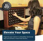 AllSpice Spice Rack Organizer, 525 Unique Labels, Countertop or Wall Mount - Image 2