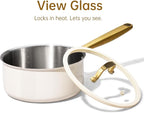 CAROTE 1.5Qt & 3.0Qt Stainless Steel Saucepan Set - Image 7