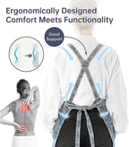 Denim Apron with Pockets for Hair Stylist Gardening Craftsmen Barista Women - Image 4