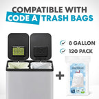 Simpli-Magic 60 Liter / 16 Gallon Rectangular Hands-Free Dual Compartment - Image 7
