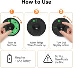 60-Minute Visual Timer, Twist to Set, Loud Battery-Powered Alarm, Minimalist - Image 5