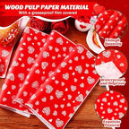Marspark 100 Sheet Red Heart Wax Paper for Food Wrapping 11.4 x 11 Inch - Image 4