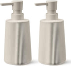 Beige 2 Pack Hand Soap Dispensers Set by zuxzmj