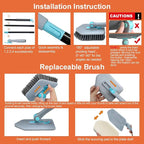 Long Handled Scrub Brush for Shower, 3-in-1 Cleaning Brushes - Image 4