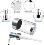 Dish Soap Dispenser Stainless Steel Case Acrylic Liner Hand Pump Dispenser - Image 2