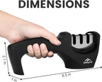 Knife Sharpener with Angle Guide, Adjustable Edge, 3-Stage Coarse–Sharpen–Fine - Image 2