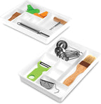 Madesmart Set of 2 Plastic 6-Compartment Drawer Organizer Gadget Trays - Image 5