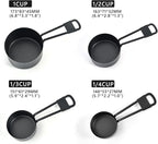 9PCS Black Stainless Steel Measuring Cups and Spoons Set, Heavy Duty Measuring - Image 6