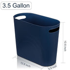 rejomiik Small Trash Can, 3.5 Gallon Slim Garbage Can Plastic Waste Basket - Image 6