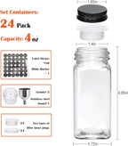Maredash 24pcs Spice Jars with180 Labels, Glass Spice Jars, Seasoning Containers - Image 2