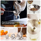 3 in 1 Metal Funnels for Filling Bottles Stainless Steel Small Kitchen Funnel - Image 2