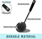 304 Stainless Steel Skimmer Spoon, 14.17" Slotted Strainer Spoon - Image 2