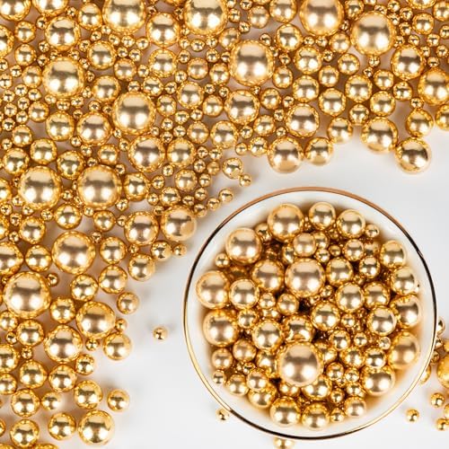 Edible Gold Pearl Sprinkles for Cake Decorating,Hallowen Sprinkle Sugar Mix by Sugarzy