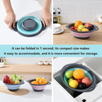 Collapsible Colander and Strainer, Silicone Strainer Colanders & Food Strainers - Image 3
