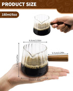 2 Pack Espresso Measuring Cup, 6oz Borosilicate Glass Espresso Cups - Image 2