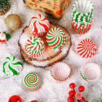 800pcs Christmas Mini Cupcake Liners Candy Pattern Baking Cups - Image 4