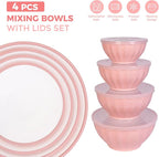 BoxedHome Mixing Bowls with Lids Set, 4PK Large 0.2” Thick Plastic Nesting - Image 3