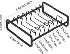 2 Pack Plate Holders Organizers 8 Slots Upright Cabinet Dish Drying Racks Metal - Image 6