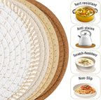 Tidponra Trivet Mats Set for Hot Dishes, 5 Heat Resistant Pot Holders for - Image 4