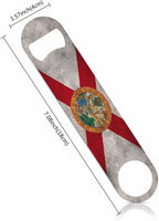 Florida State Flag Stainless Steel Bottle Opener Dirty Florida 3D Waving Flag - Image 2