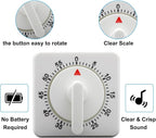 Hitefu 2 Pcs Square 60 Minute Mechanical Kitchen Timer, Visual Cooking Timer - Image 5