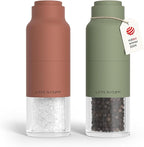 LARS NYSØM Salt and Pepper Grinder Set, Stainless Steel Manual Salt and Pepper by LN