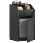 YATINEY Trash Cabinet, Freestanding Trash Can Cabinet, Wooden Recycling by Yatiney