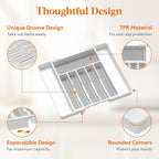 Lifewit Silverware Drawer Organizer, Expandable Utensil Tray - Image 2
