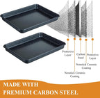 Walooza 11 Inch Nonstick Baking Sheets Set of 2, Carbon Steel Cookie Sheets - Image 4
