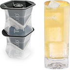 Tovolo Large Square Ice Cube Mold Colossal 2 Inch Cubes Pack of 2, Huge Ice by Tovolo