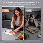 Titanium Cutting Boards, 100% Pure Titanium Kitchen Cutting Board, Double-Sided - Image 3