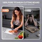 Titanium Cutting Boards Set of 3, 100% Pure Titanium Kitchen Cutting Board - Image 2
