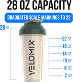 VELOMIX -2 Pack- 28 oz Protein Shaker Bottles - Image 4