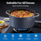 BEZIA 8 Quart Cooking Pot, Large Non Stick Induction Stock Pots - Image 4