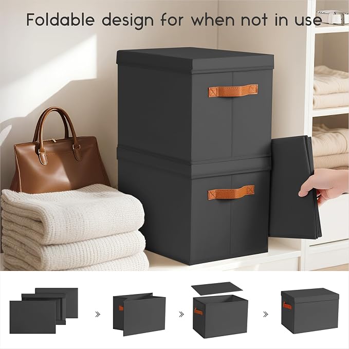 Homsorout Storage Bins with Lids - Image 3