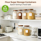 ComSaf 2Pcs Wide-Mouth Flour Sugar Storage Containers - Image 4