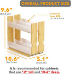 SpaceAid Bamboo Pull Out Spice Rack Organizer - Image 3