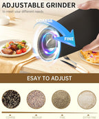 CIRCLE JOY Rechargeable Salt and Pepper Grinder Set Gravity Electric Salt and - Image 5