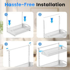 Petiza Metal Under Sink Organizer, Pull Out Cabinet Organizer Rack - Image 9