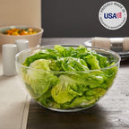 US Acrylic Vista Clear Plastic Salad and Serving 10-inch Bowls | set of 3 | - Image 2