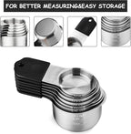 Magnetic Measuring Cups and Spoons Set, N52 Magnetic spoons Nesting Design - Image 2