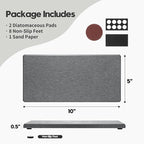 2PCS 10"x 5" Large Bathroom Sink Vanity Trays, Water Absorbing Diatomite Stone - Image 4
