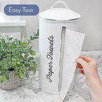 AuldHome Design Farmhouse Paper Towel Holder; Rustic Enamelware Countertop - Image 8