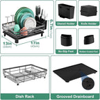 MOUKABAL Dish Drying Rack, Dish Rack, Stainless Steel Dish Racks - Image 2