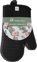 Extra Long Silicone Oven Mitts | Heat Resistant 500°F BPA-Free Food Grade - Image 2